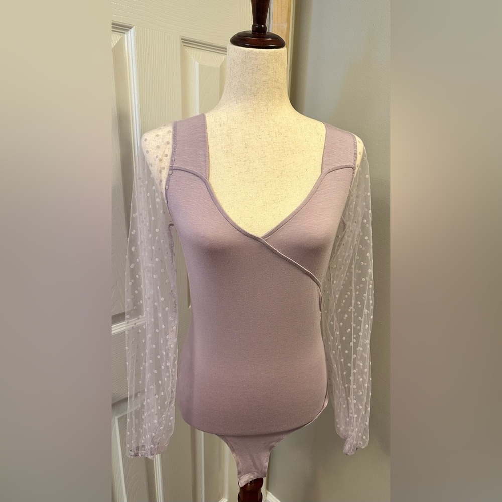 Peach Love CA Purple Bodysuit